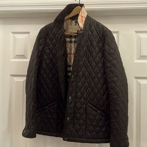 Burberry Corduroy Collar Diamond Quilted Jacket